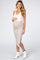 Taupe Ribbed Side Slit Maternity Midi Skirt