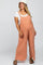 Mauve Linen Maternity Plus Overalls