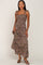 Black Multi-Color Floral Sleeveless Tiered Maxi Dress