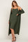 Olive Ribbed Cardigan 2 Piece Set