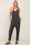 Charcoal Tie Strap Jumpsuit