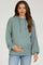 Light Olive Ribbed Hooded Maternity Top