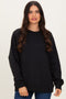 Black Pullover Terry Crewneck