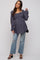 Navy Floral Smocked Long Sleeve Maternity Top