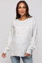 Ivory Speckled Knit Maternity Sweater