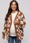 Camel Checkered Maternity Sweater