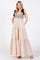 Beige Sweetheart Neck Smocked Embroidered Ribbon Shoulder Tie Midi Dress