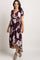 Plum Floral Hi-Low Wrap Dress