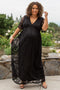 PinkBlush Black Lace Mesh Overlay Maternity Plus Maxi Dress