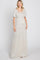 Cream Sequin Short Sleeve Maxi Dress