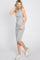Heather Grey Fitted Sleeveless Dress
