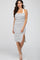 White Striped Side Slit Midi Dress