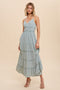 Dusty Sage Cross Tie Back Cami Maxi Dress
