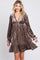 Mocha Velvet Long Sleeve Dress