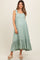 Light Olive Pinafore Cutout Maternity Midi Dress