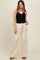 Ivory Drawstring Wide Leg Maternity Pants