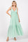Mint Green Floral Eyelet Shoulder Tie Dress