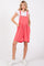 Coral Ribbed Romper