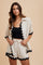 Beige Ric Rac Trim Detailed Shirt and Shorts Set