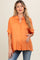 Orange Dolman Sleeve Button Down Maternity Blouse