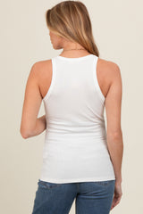 Ivory Basic Ribbed Maternity Tank Top