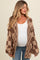 Brown Mixed Check Pattern Chunky Maternity Cardigan