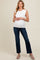 Navy Blue Ankle Slim Straight Maternity Jeans