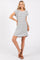 White Striped Maternity Side Slit T-Shirt Dress