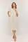 Beige Button Down Midi Dress