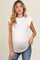 Ivory Double Ruffle Sleeve Maternity Top
