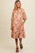 Cream Floral Button Down Maternity Midi Dress
