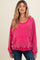 Fuchsia Hooded Maternity Sweatshirt