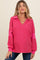 Fuchsia Striped Relaxed Fit Maternity Top