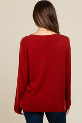 Rust Knit Maternity Sweater