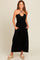 Black Halter Crochet Top Maxi Dress