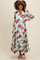 Mint Floral V-Neck Tiered Midi Dress