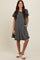 Charcoal Solid T-shirt Mini Dress