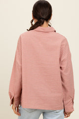 Pink Checker Plaid Button Down Shirt