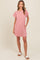 Mauve Ribbed Round Hem Dress