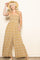 Yellow Printed Smocked Wide Leg Jumpsuit