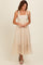 Cream Gingham Shoulder Tie Dress