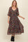 Black Floral Empire Waist Maxi Dress