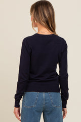 Navy Basic Soft Knit Sweater
