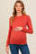 Dark Rust Basic Soft Knit Maternity Sweater