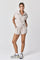 Stone Half Zip Cropped Sweatshirt And Shorts Set