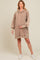 Mocha Mineral Wash Maternity Hoodie Dress