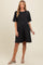 Black Rhinestone Mineral Washed Maternity T-Shirt Dress
