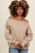 Taupe One Shoulder Sweatshirt