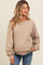 Taupe One Shoulder Maternity Sweatshirt