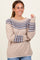 Cream Fair Isle Print Sweater